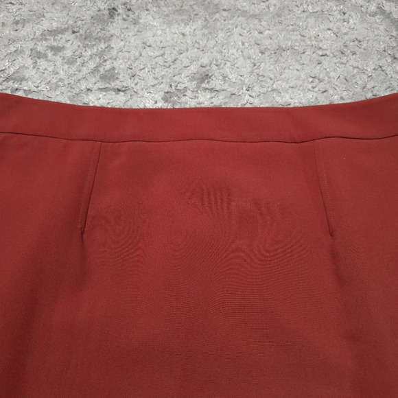 ANN TAYLOR FACTORY Nwt Rust Spice Faux Button Front Mini A-line Skirt, Size 16 - Picture 8 of 13